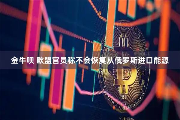 金牛呗 欧盟官员称不会恢复从俄罗斯进口能源